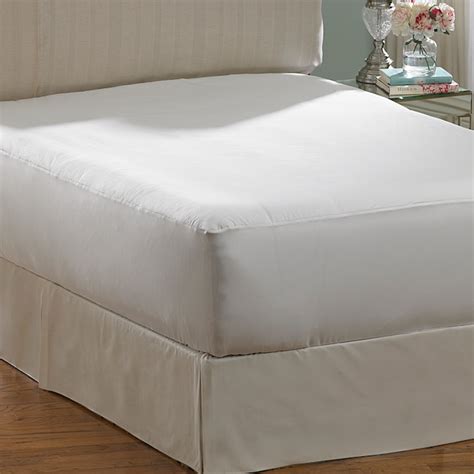 aller ease hot water wash cotton polyester blend queen mattress cover   mattress covers