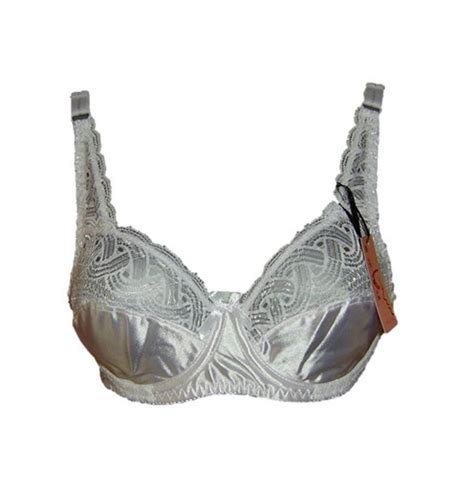 underwired satin lace bra firm support non padded size white black