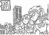 Coloring Titans Teen Pages Printable sketch template