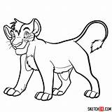 Lion King Kopa Draw Cub Drawing Step Sketchok Comment Leave Cartoons Easy sketch template