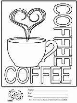 Coloring Pages Coffee Cup Cups Starbucks Kids Para Colouring Colorear Sheets Dibujos Print Ginormasource Book Anuncios Sheet Adult Printable Activities sketch template