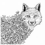Animorphia Volwassenen Kleurplaten Wolves Invasion sketch template