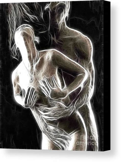 abstract digital artwork of a couple making love canvas