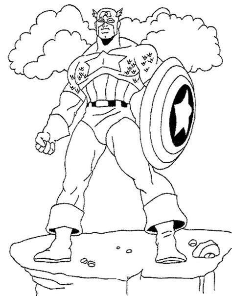 real captain america coloring pages