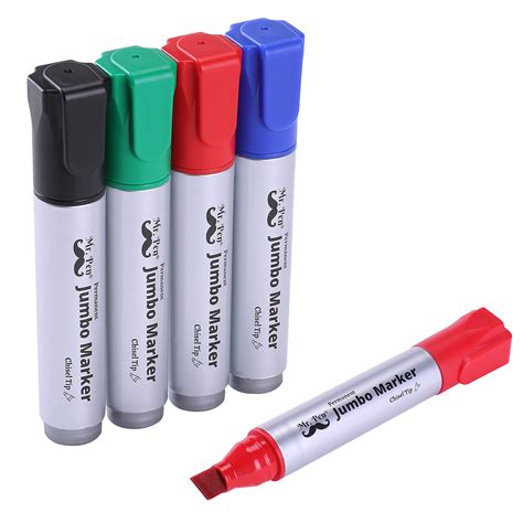 buy   jumbo permanent markers  pack assorted color chisel