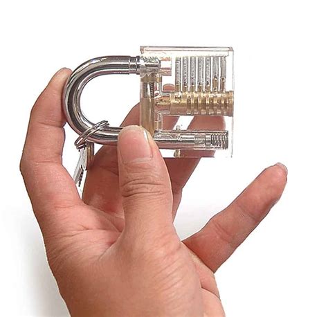 crystal visible cutaway padlock noveltystreet