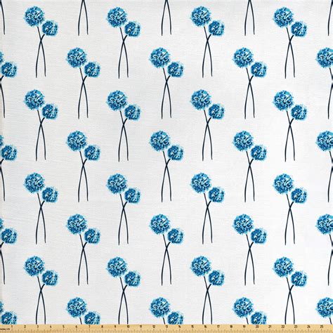 dandelion fabric   yard abstract design  floral elements