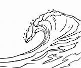 Wave Waves Coloring Drawing Pages Ocean Line Water Simple Sketch Crashing Vector Printable Japanese Template Color Getdrawings Getcolorings Print sketch template