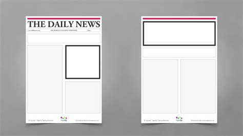 blank newspaper templates paperzip