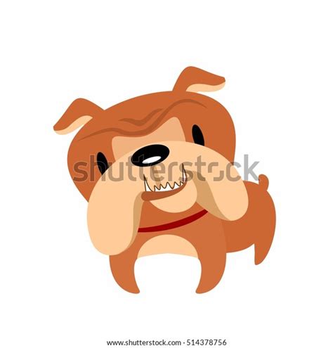 funny cartoon bulldog stock illustration