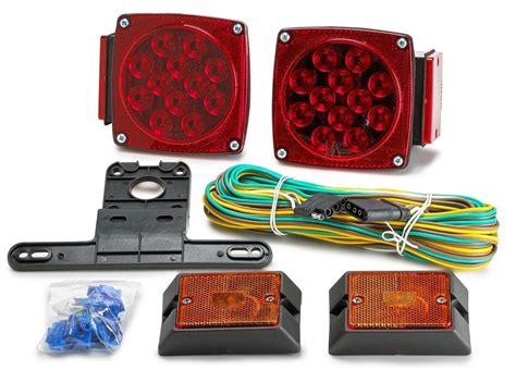 led submersible trailer light kit ideal  towing applications    wide
