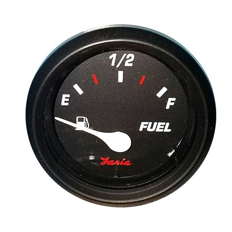 faria professional  fuel level gauge red