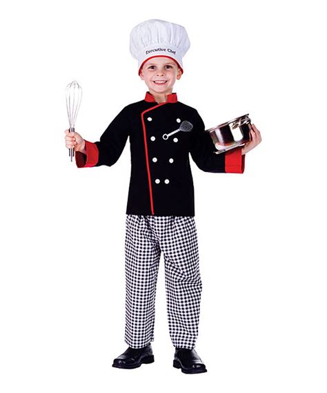 zulily black gray executive chef dress  set