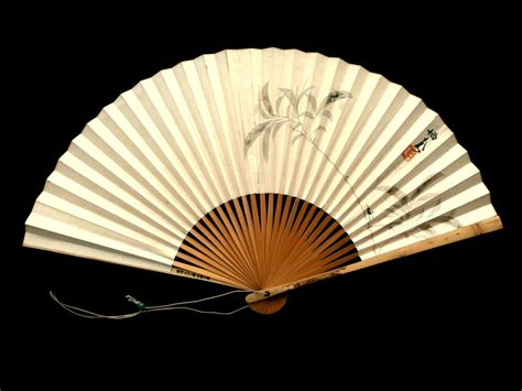 japanese hand fan paper fan vintage fan sensu japanese