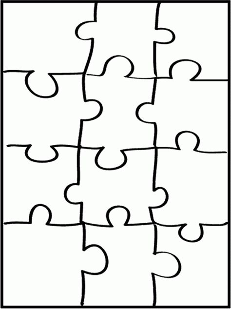 puzzle piece coloring page coloring home