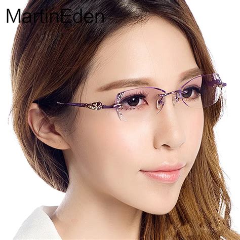 Customized 100 Pure Titanium Rimless Glasses Frame For Women