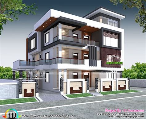 luxury north india house plan  modern style kerala home design  floor plans  houses