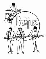 Coloring Pages Bands Beatles John Getcolorings Band Lennon Printable sketch template