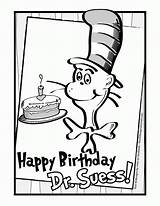 Seuss Coloring Dr Birthday Pages Happy Printable March Suess Sheets Print Thing Party Preschool Eggs Green Ham Pdf Template Quotes sketch template