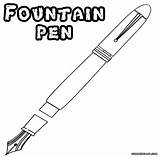 Pen Coloring Pages Fountain Print Designlooter Colorings 96kb 1000 Coloringway sketch template