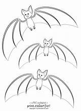 Bat Coloring Pages Bats Cute Print Printable Color Template Baby Getdrawings Getcolorings Printcolorfun sketch template