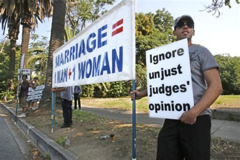 gay marriage opponents ask california supreme court to enforce ban