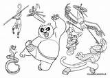 Panda Fu Kung Coloring Pages Colouring Printable Tigress Book Kungfu Kids Popular Print Po sketch template