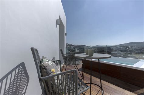 superior suite  sea view  outdoor hot tub legacy suites mykonos