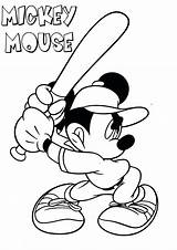 Mickey Mouse Coloring Pages Birthday Printable Disney Happy Baseball Toodles Color Print Kids Minnie Clubhouse Ball Play Playing Sheets Popular sketch template