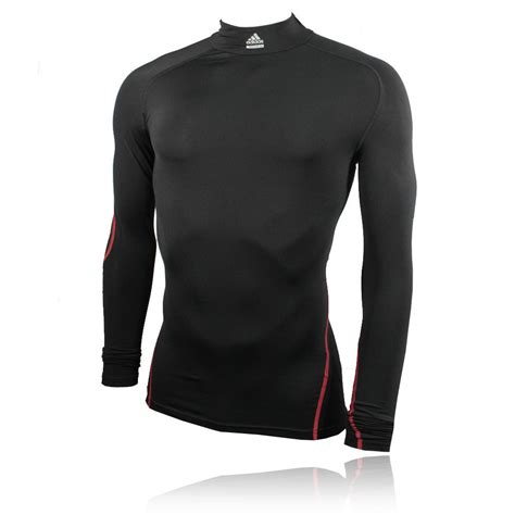 adidas techfit turtle neck long sleeve compression running top sportsshoescom