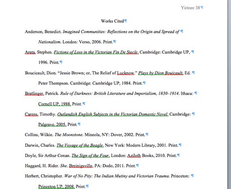 formatting  works cited page mla writing commons