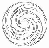 Coloring Pages Swirl Swirls Circle Popular Mandala sketch template
