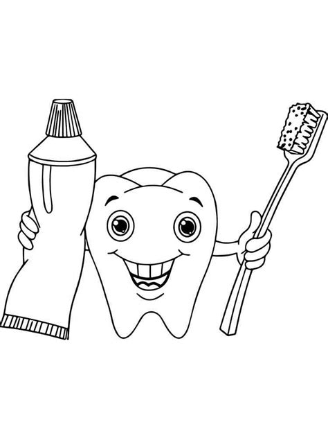tooth coloring coloring pages
