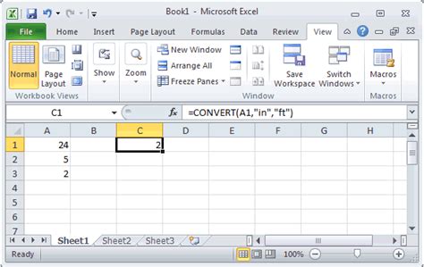 ms excel     convert function ws