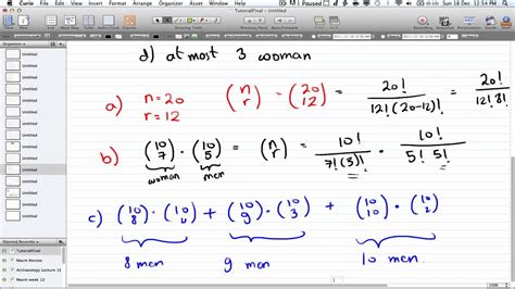 tutorial tutorial math combination  video tutorial math