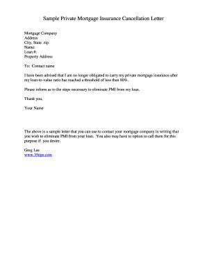 pmi cancellation letter fill  printable fillable blank