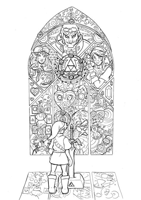 zelda coloring pages  adults ryan fritzs coloring pages