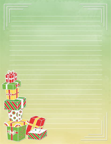 printable christmas stationery unlined