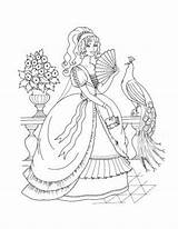 Princess Coloring Pages Princesses Colouring Sheets Book Rococo Disney sketch template