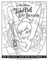 Coloring Treasure Lost Printables Tinker Bell Kids Pages Word sketch template