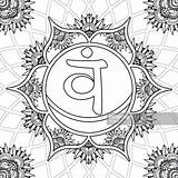 Coloring Chakra Pages Mandala Printable Template Getcolorings sketch template