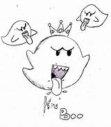 Boo Mario Coloring Pages King Drawing Getdrawings Valuable Beanie Printable Getcolorings sketch template