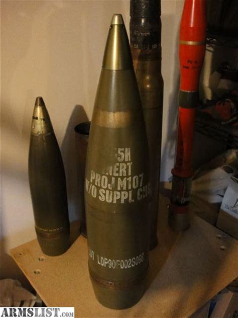 armslist for sale 105mm and 155mm howitzer rounds ert