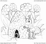 Ant Hill Coloring Anthill Template sketch template