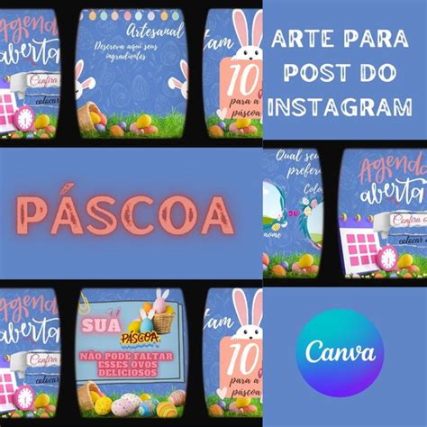 templates editaveis  canva pascoa arte  instagram elo