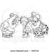 Family Cartoon Fighting Dysfunctional Clip Outline Royalty Toonaday Clipart Illustration Yelling Rf Poster Print Leishman Ron Illustrations Line Clipartof sketch template