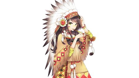 hd wallpaper female native american indian illustration woman