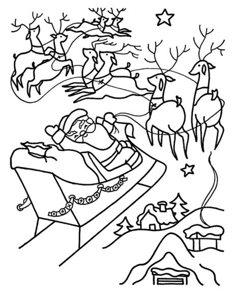 santa  reindeer drawing  getdrawings