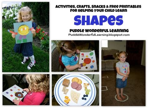 puddle wonderful learning preschool activities learning shapes