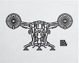 Razor Mandalorian Crest Papercut sketch template
